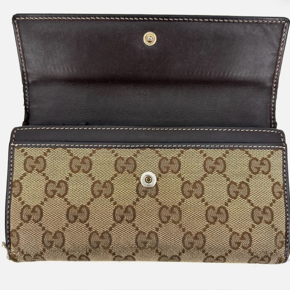 LOW START!🔥Gucci Brown Long Wallet - Picture 4 of 10